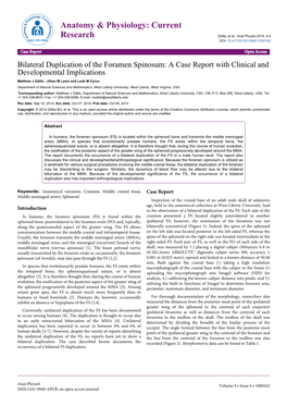 Bilateral Duplication of the Foramen Spinosum: a Case Report With