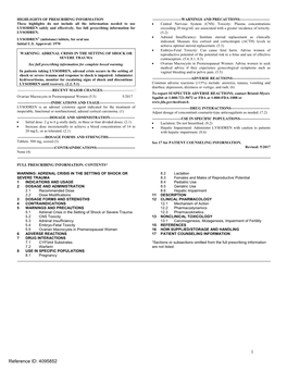 LYSODREN (Mitotane) Is an Oral Adrenal Cytotoxic Agent