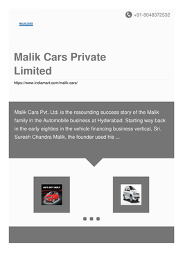 Malik Cars Private Limited