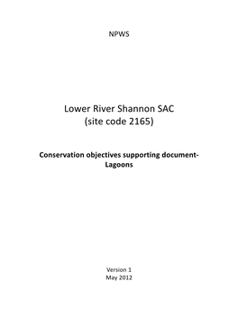 Lower River Shannon SAC (Site Code 2165)