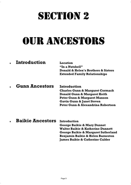 Section 2 Our Ancestors