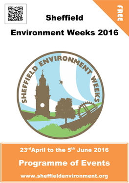 Sheffield Environment Weeks 2016 Programme of Events Frcc