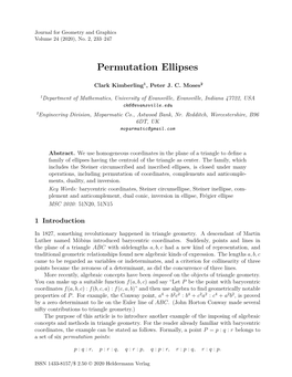 Permutation Ellipses