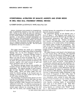 Hydrothe~Mal Alteration of Basaltic Andesite and Other Rocks in Drill Hole Gs-6, Steamboat Springs, Nevada