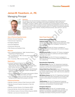 James W. Feuerborn, Jr., P.E. Managing Principal