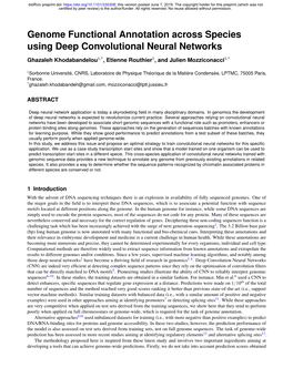 Genome Functional Annotation Across Species Using Deep Convolutional Neural Networks