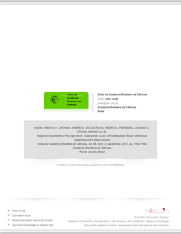 Redalyc.Regional Movements of the Tiger Shark, Galeocerdo Cuvier, Off