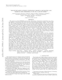 The SPLASH Survey: Internal Kinematics, Chemical Abundances