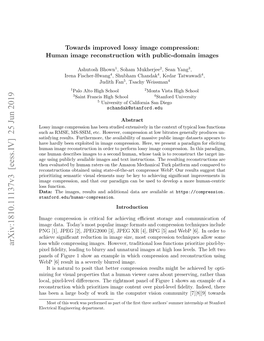 Arxiv:1810.11137V3 [Eess.IV] 25 Jun 2019 Loss While Compressing Images