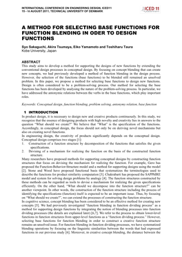 A Method for Selecting Base Functions for Function Blending in Oder to Design Functions