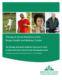 Therapy & Sports Medicine at the Berger Health and Wellness Center