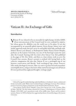 Vatican II: an Exchange of Gifts