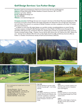 Golf Design Services / Les Furber Design