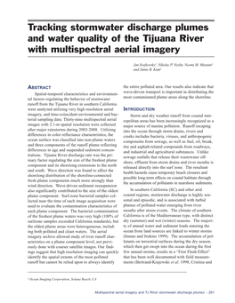 Tracking Stormwater Discharge Plumes and Water Quality of the Tijuana River with Multispectral Aerial Imagery