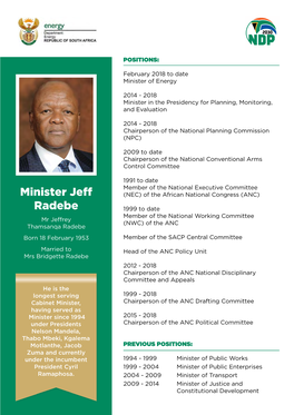 Minister Jeff Radebe