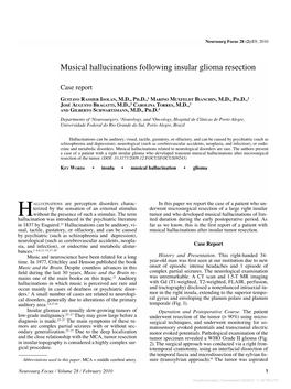 Musical Hallucinations Following Insular Glioma Resection