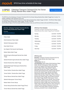 SPG3 Bus Time Schedule & Line Route