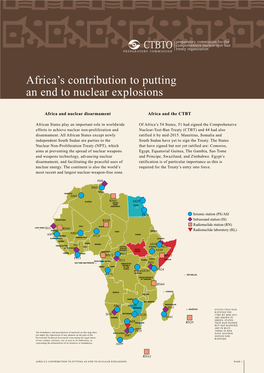 Africa's Contribution to Putting an End to Nuclear Explosions