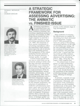 A Strategic Framework for Assessing Advertising