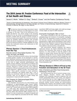 Food at the Intersection of Gut Health and Disease Gerard E