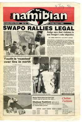 SWAPO RALLIES· LEGAL Judge Says That Violence Is Not Swapo's.Sole Objective