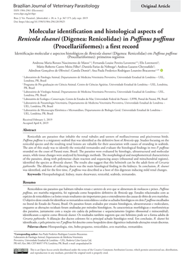 Molecular Identification and Histological