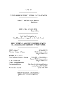 No. 05-493 in the SUPREME COURT of THE