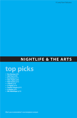 Nightlife & the Arts