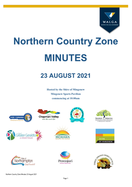 Northern Country Zone Minutes 23 August 2021