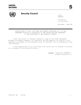 Security Council Distr