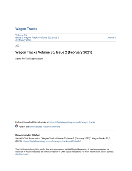 Wagon Tracks Volume 35, Issue 2 (February 2021)