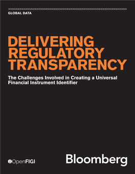 Delivering Regulatory Transparency