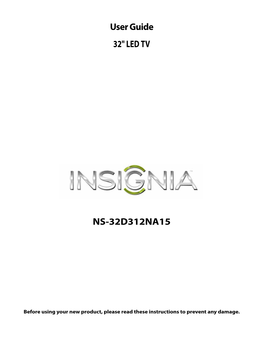 NS-32D312NA15 User Guide 32