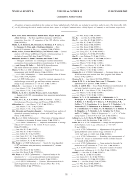 Cumulative Author Index (Print)