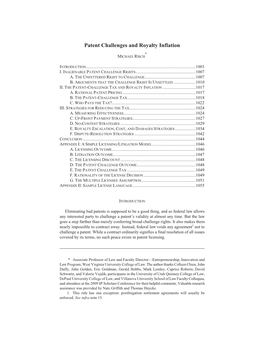 Patent Challenges and Royalty Inflation