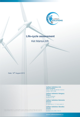 Life-Cycle Assessment Két Márton Kft