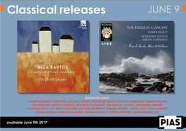 Classical Releases JUNE 9