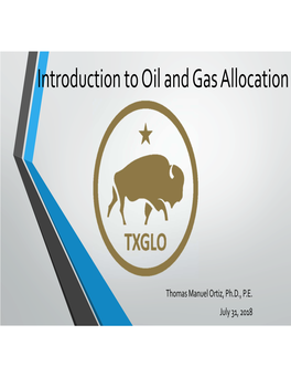 Introduction to Oil and Gas Allocation