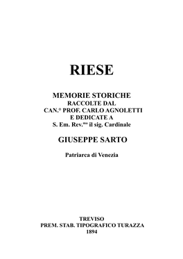 Riese-Memorie-Storiche.Pdf