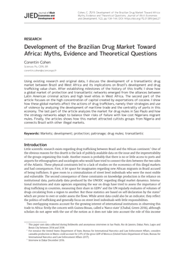 Development of the Brazilian Drug Market Toward Africa: Myths, Evidence and Theoretical Questions