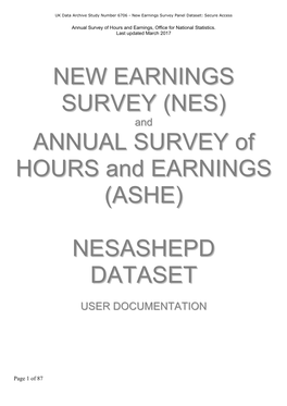 NESPD/ASHEPD User Documentation 2016