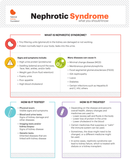 Nephrotic Syndrome What You Should Know