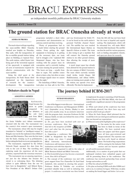 BRACU EXPRESS an Independent Monthly Publication by BRAC University Students