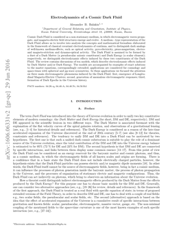 Electrodynamics of a Cosmic Dark Fluid