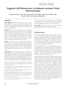 Vaginal Cuff Dehiscence in Robotic-Assisted Total Hysterectomy