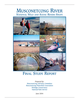 Musconetcong River Study Report, New Jersey