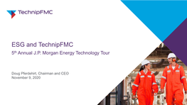 ESG and Technipfmc Presentation