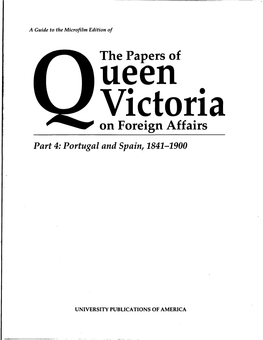 The Papers of Ueen Victoria on Foreign Affairs