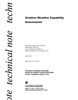 Aviation Weather Capability Assessment