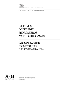Lietuvos Požeminės Hidrosferos Monitoringas